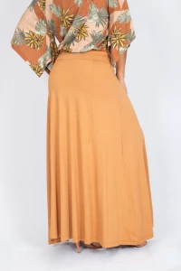 Saia Longa Com Recortes Lisa