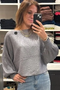 Blusa Morcego Lãzinha Canelada