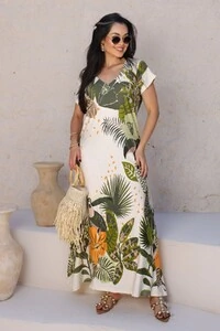 Vestido em Malha Estampando Alba