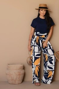 Blusa manga curta em malha Luar