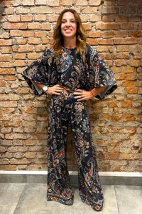 Pantalona Celeste Tecido Fluity