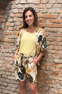 Bermuda Estampada Com Cinto