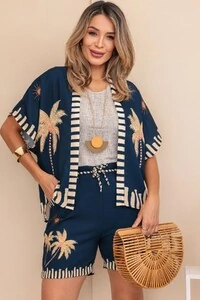 Kimono Tecido Plano estampa EXCLUSIVA