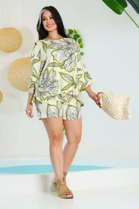 Bermuda Estampada Com Cinto