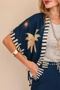 Conjunto Céu e Mar Pantacourt + Kimono
