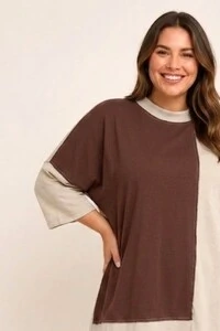 Vestido Bicolor Toronto em Moletinho