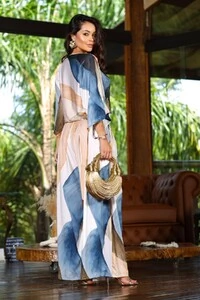 Pantalona Celeste Tecido Fluity VENDA VIP