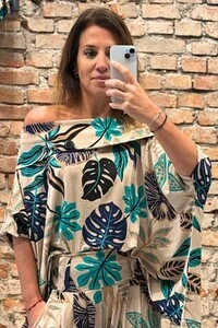Blusa Ombro a Ombro Areta Estampada