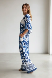 Pantalona Celeste Tecido Fluity