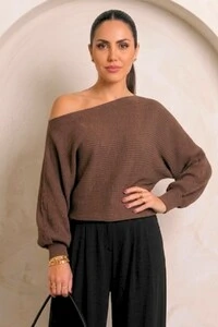 Blusa Morcego Lãzinha Canelada