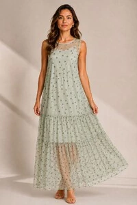 Vestido Tule Regata