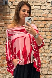 Blusa Ombro a Ombro Areta Estampada