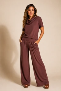 Pantalona Celeste Tecido Fluity