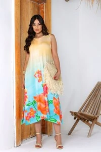 Vestido Lila Estampado