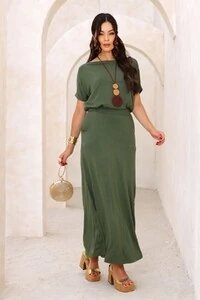 Saia Midi em malha Nara