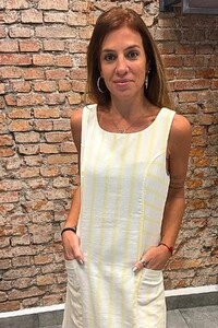 Vestido Listras em Viscolinho