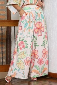 Pantalona Celeste Tecido Fluity