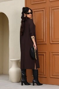 Vestido Gola Alta em Malha Mônaco