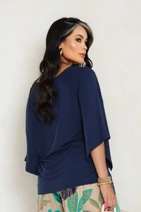 Blusa Manga Quadrada Lisa