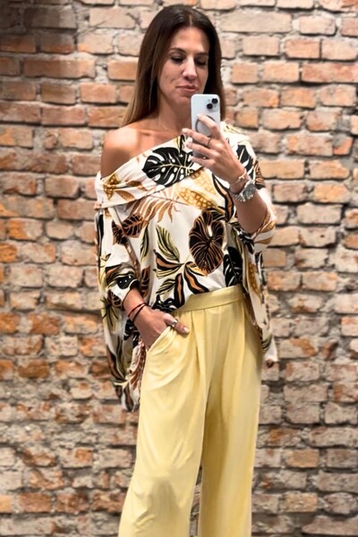 Foto Blusa Ombro a Ombro Areta Estampada
