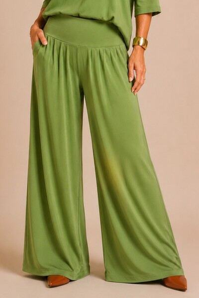 Foto Pantalona Celeste Tecido Fluity