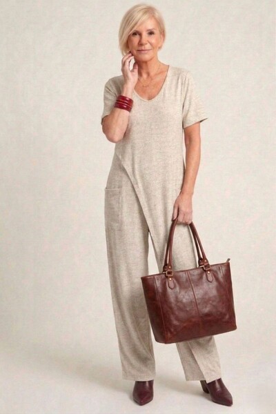 Foto Macacão com Sobreposição Clarice em malha