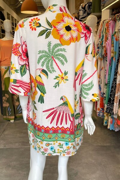 FotoConjunto Bermuda + Kimono em viscose