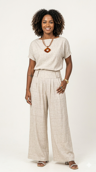 Pantalona + Blusa Canoa