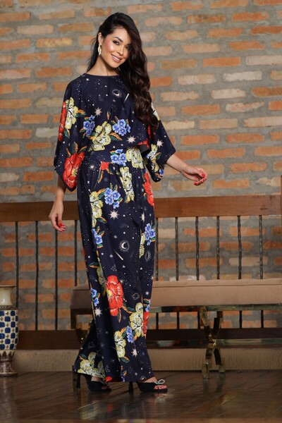 Pantalona e Bata em tecido Fluity