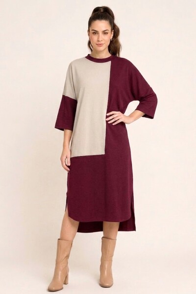 FotoVestido Bicolor Toronto em Moletinho
