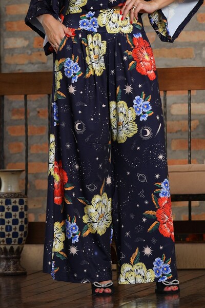 Foto Pantalona Celeste Tecido Fluity