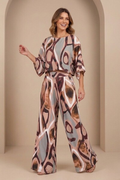 FotoPantalona Celeste Tecido Fluity