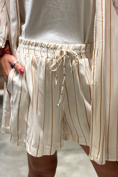 FotoConjunto Bermuda + Kimono em viscose