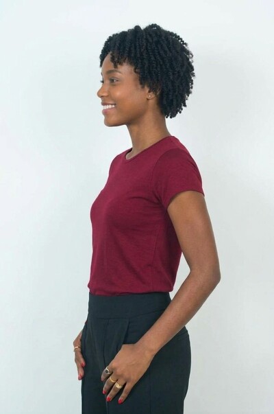 Foto Blusa Básica Manga Curta Lisa