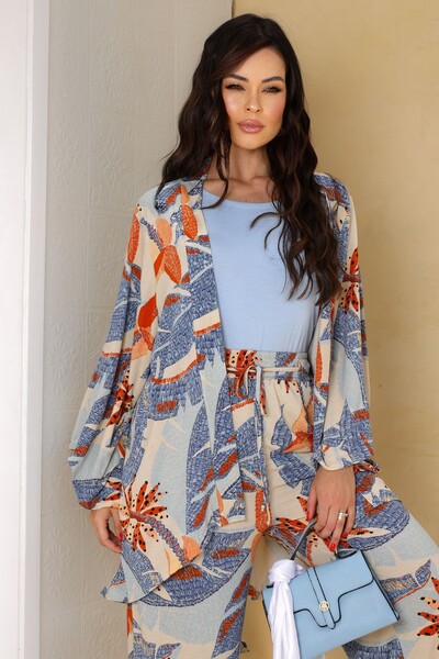 Foto Kimono Esmeralda Estampado- Tam. Único