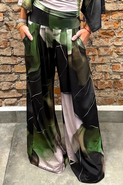 Foto Pantalona Celeste Tecido Fluity