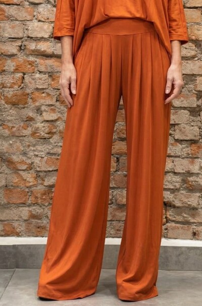 Foto Calça Pantalona Lisa