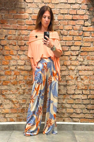 FotoCalça Pantalona Sublime em Malha Crepiada