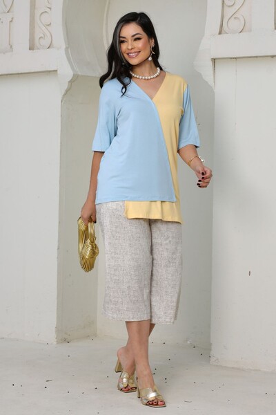 FotoBlusa Bicolor em malha Serena
