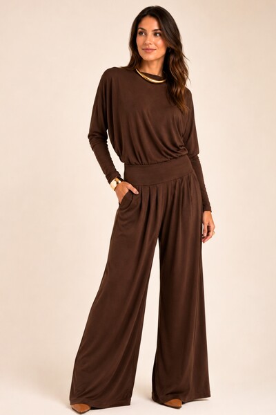 Foto Pantalona Celeste Tecido Fluity