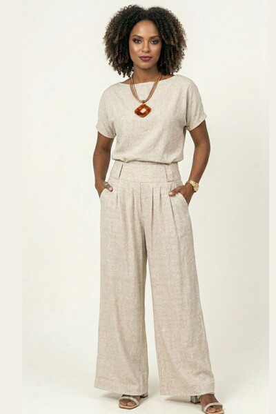 FotoBlusa Decote Canoa Lisa