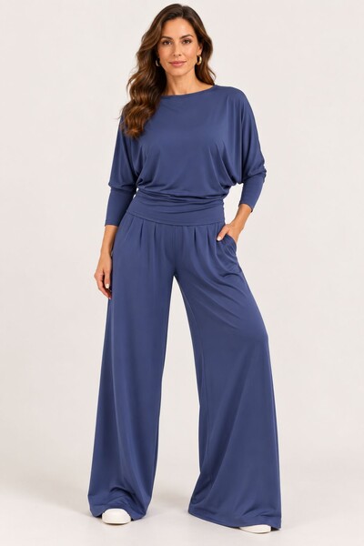 Foto Pantalona Celeste Tecido Fluity