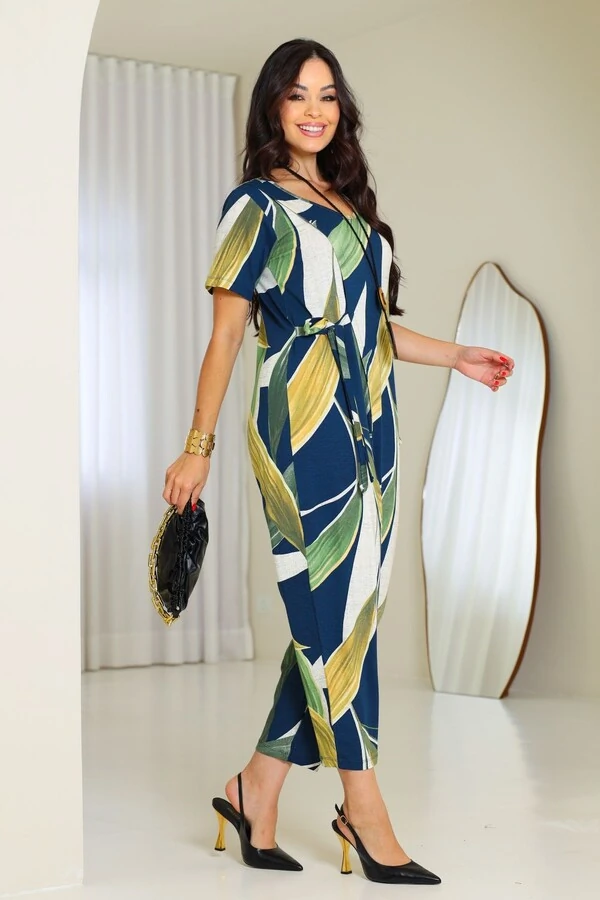 Macacão Encanto com amarração lateral em malha