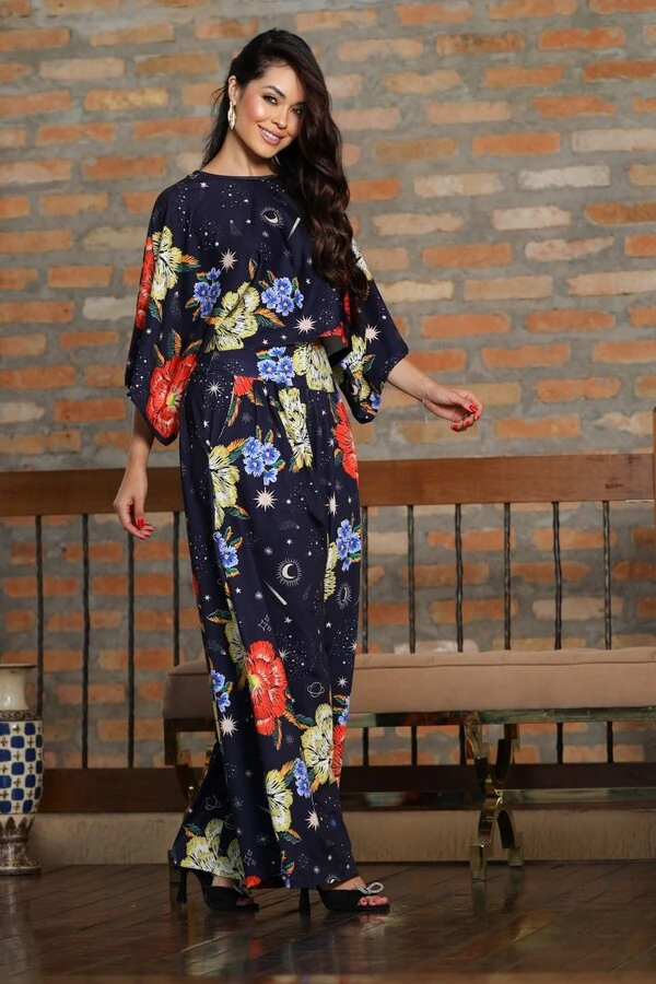 Pantalona Celeste Tecido Fluity