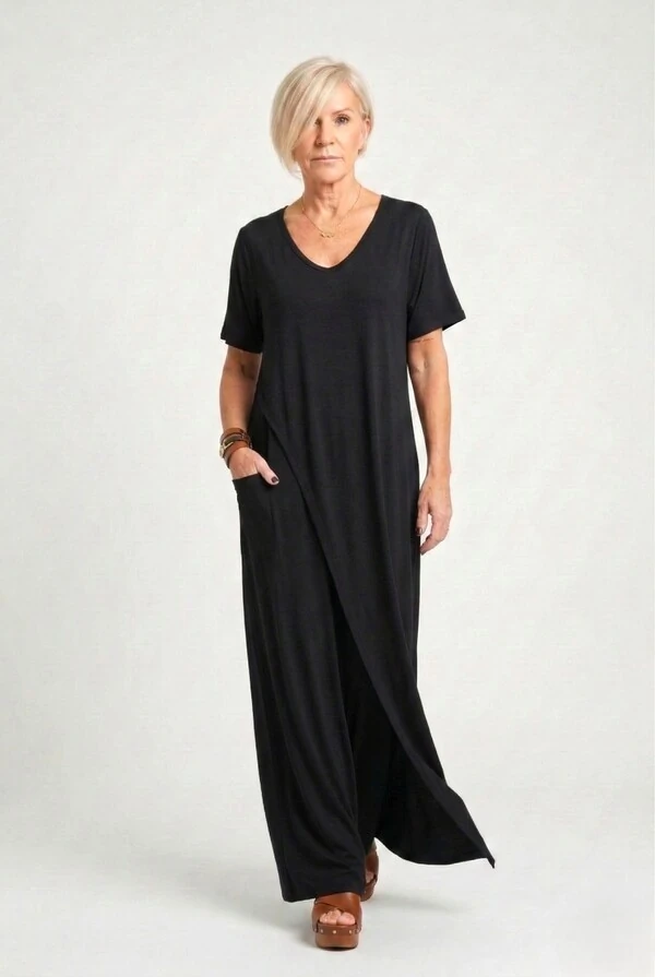 Macacão com Sobreposição Clarice em malha