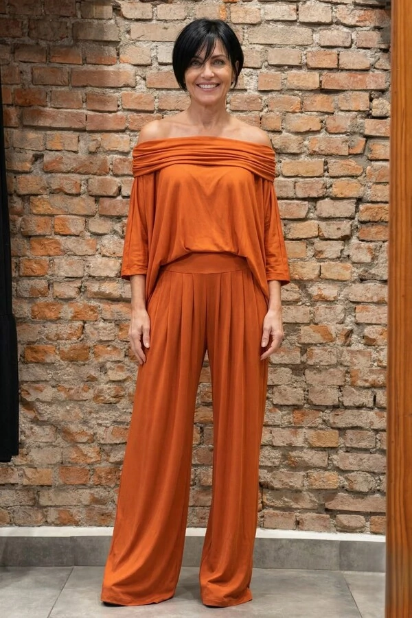 Calça Pantalona Lisa