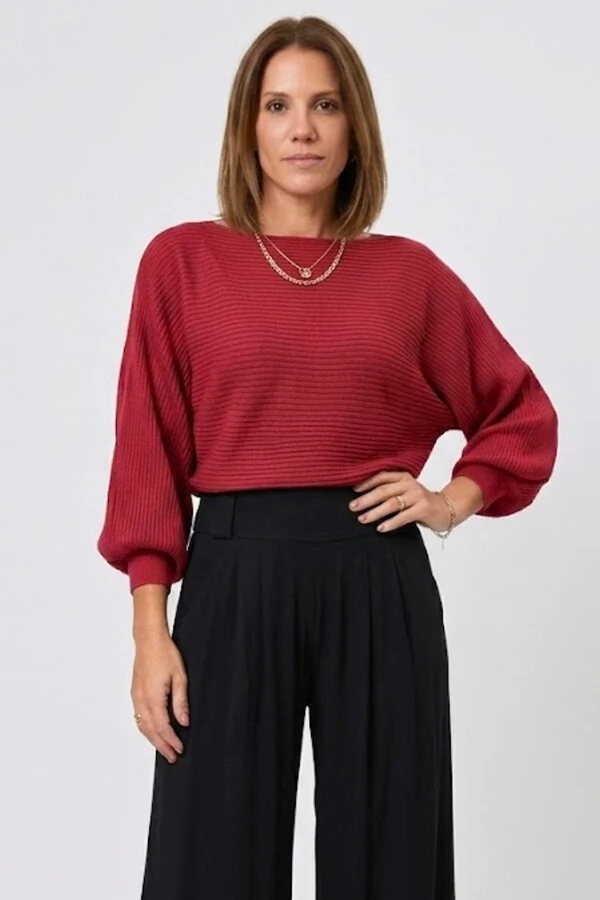Blusa Morcego Lãzinha Canelada