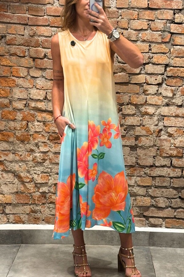Vestido Lila Estampado