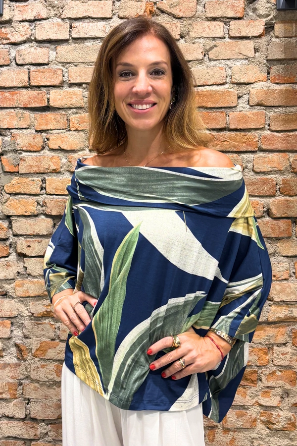 Blusa Ombro a Ombro Areta Estampada