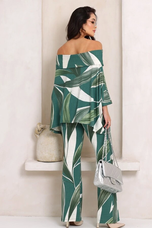 Calça Flare Estampada